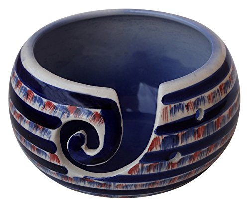 ABHANDICRAFTS Ceramic Knitting Yarn Bowl, Crochet for Moms - A Perfect on All Occasions for Moms and Grandmothers