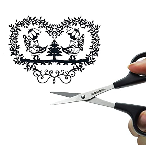 CANARY Small Paper Craft Art Detail Scissors Non-Stick Fluorine Coating Blade For Crafting and Collage and Paper Cutting Art