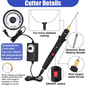 Hot Wire Foam Cutter Kit with Temperature Controller, 100-240v /24W Electric Cutting Machine Foam Cutter Electric Cutting Tool with Marker for Art Craft EVA Foam Carving (Black)