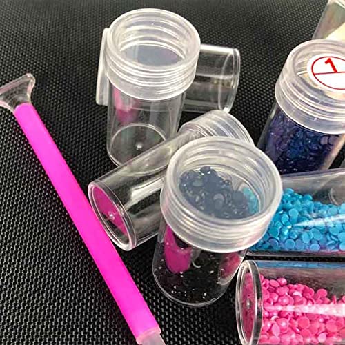 Transparent Diamond Painting Storage, 30/60/90/120 Bottles Transparent Crafts Container Organizer for Crystal Beads