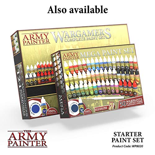 The Army Painter Miniatures Paint Set, 10 Model Paints with FREE Highlighting Brush, 18ml/Bottle, Miniature Painting Kit, Non Toxic Acrylic Paint Set, Wargames Hobby Starter Paint Set (New Version)