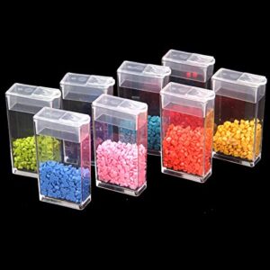transparent diamond painting storage – bulk bottles, small crafts storage organizers for crystal beads studs buttons