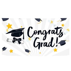 Graduation Banner 2022 - Graduation Decorations 2022 - Graduation Party Supplies 2022 - Large 71” x 40” Graduation Backdrop 2022 Decor - Congrats Grad Banners Yard Sign - Car Decorations for Parade