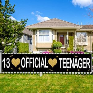 labakita large happy 13th birthday banner, 13 teenager birthday banner, 13th birthday decorations for boy or girl, teen’s 13th birthday photo props