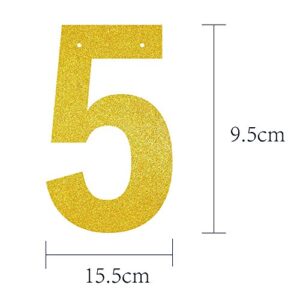 GOER Gold Glitter HAPPY 50TH BIRTHDAY Banner for 50th Birthday Party Decorations