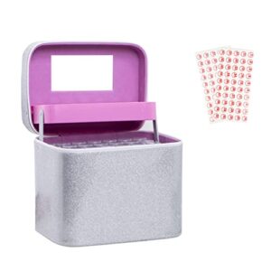 diamond painting storage container with 126 bottles, glitter box 5d diamond painting accessories for beads studs