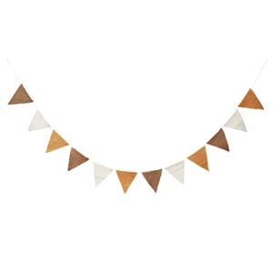 glaciart one felt bunting banner – pre- assembled & tangle-free – party pennant banner decoration for baby nursery, kids room or bedroom – summer, christmas, easter & spring – home décor – 5.5ft