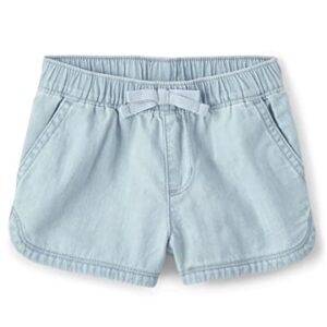 The Children's Place Baby Toddler Girls Denim Shorts, Tessa Wash, 2T,baby girls,and Toddler Girls Pull On Denim Shorts,Tessa Wash,2T