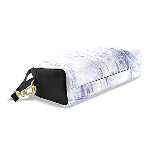 WOZO Gray Marble Stone Texture Pen Pencil Case Makeup Cosmetic Pouch Case Travel Bag