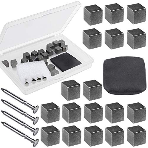 Ruisita 3.5 Ounces Tungsten Weight Cubes Tungsten Putty Weights Polished Axles Kit Car Incremental Weights Grooved Axles Compatible with Your Car