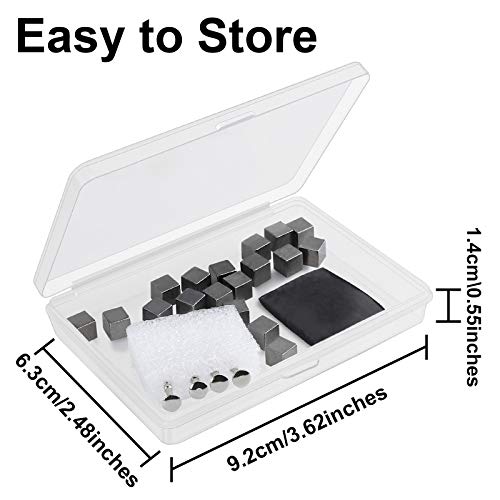 Ruisita 3.5 Ounces Tungsten Weight Cubes Tungsten Putty Weights Polished Axles Kit Car Incremental Weights Grooved Axles Compatible with Your Car