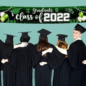 Class of 2022 Banner Decoration-Graduation Party Supplies,Large Congrats Grade Yard Sign Banner for 2022 Graduation Party Decoration (Green)
