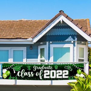 Class of 2022 Banner Decoration-Graduation Party Supplies,Large Congrats Grade Yard Sign Banner for 2022 Graduation Party Decoration (Green)