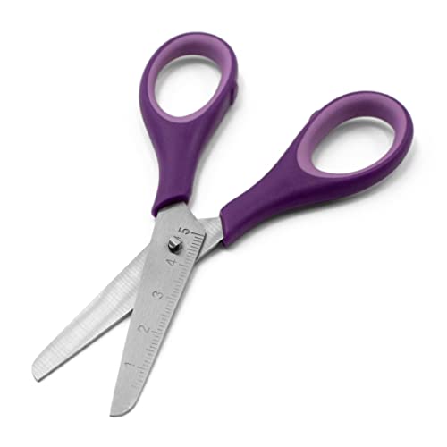 Ashton and Wright - Children's - Kids Scissors Soft Grip - 5"/12cm - Purple - Right Handed
