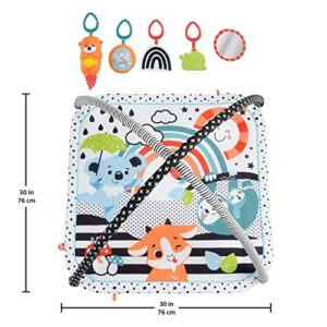 Fisher-Price 3-in-1 Music, Glow and Grow Gym, Infant Activity Play mat for Tummy time and take Along