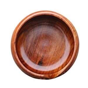 DAHLIA GOODS Wooden Yarn Bowl 6x3 Inch, Knitting and Crochet Rosewood Bowl, Made From Sturdy Wood For Yarn Storing