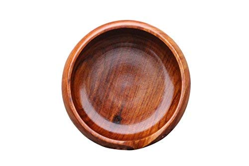 DAHLIA GOODS Wooden Yarn Bowl 6x3 Inch, Knitting and Crochet Rosewood Bowl, Made From Sturdy Wood For Yarn Storing