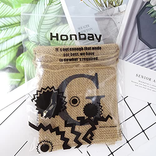 Honbay Gifts Sign Gifts Bunting Banner Vintage Burlap Banner for Wedding Party, Bridal Shower, Baby Shower, Bachelorette Party, Birthday Party,etc (Black)