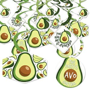big dot of happiness hello avocado – fiesta party hanging decor – party decoration swirls – set of 40