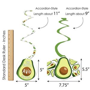 Big Dot of Happiness Hello Avocado - Fiesta Party Hanging Decor - Party Decoration Swirls - Set of 40