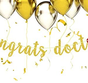 Gold Glitter Doctor Decorations, Congrats Doctor Banner, 2022/2023 Doctor Graduation Sign, School Nurse Office Decorations