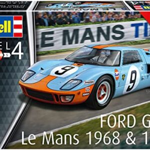 Revell Vell 07696 Ford GT 40 Le Mans 1968 Limited Edition Model Kit 1:24 Scale, Unvarnished