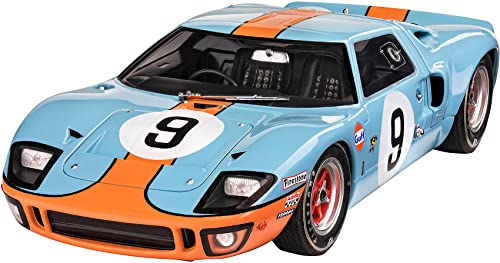 Revell Vell 07696 Ford GT 40 Le Mans 1968 Limited Edition Model Kit 1:24 Scale, Unvarnished