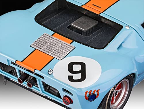 Revell Vell 07696 Ford GT 40 Le Mans 1968 Limited Edition Model Kit 1:24 Scale, Unvarnished