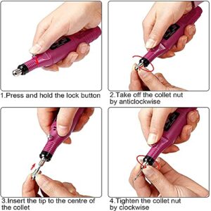 Engraver Pen Electric Micro Drill Corded Tool Kit for Wood Resin Plastic Polymer Clay Key Chain Pendant Earring Jewelry Making