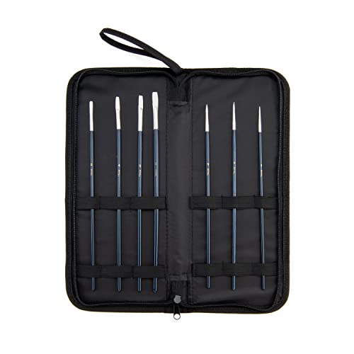 Royal & Langnickel Keep N' Carry Brush Carrier, Long Handle - Includes 7 Starter Brushes, 8pc