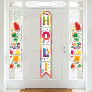 big dot of happiness holi hai – hanging vertical paper door banners – festival of colors party wall decoration kit – indoor door decor
