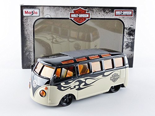 Maisto Harley-Davidson Volkswagen Samba Van Diecast Vehicle (1:25 Scale)