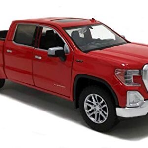 2019 Sierra 1500 SLT Crew Cab Pickup Truck Red 1/24-1/27 Diecast Model Car by Motormax 79361