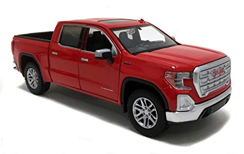 2019 Sierra 1500 SLT Crew Cab Pickup Truck Red 1/24-1/27 Diecast Model Car by Motormax 79361