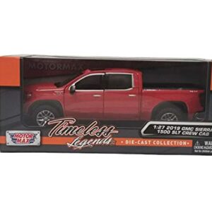 2019 Sierra 1500 SLT Crew Cab Pickup Truck Red 1/24-1/27 Diecast Model Car by Motormax 79361