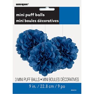 Unique Hanging Tissue Poms, 9", Royal Blue