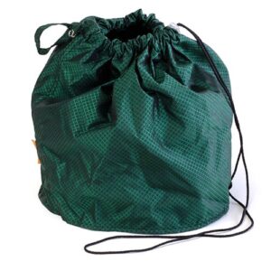 emerald green jewel small goknit pouch project bag w/ loop & drawstring