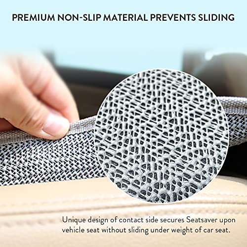 Prince Lionheart Car Seat Protector. The only 2 stage Seatsaver Designed with Thick padding, Nonabsorbent, waterproof, PVC foam material. Comparable with all baby and toddler car seats. (Grey)