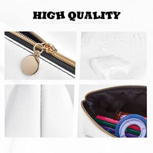 Triangle Leather Pencil Case With Zipper Moon And Star Pencil Bag Makeup Cosmetic Pouch For Girls Boys School Work Office