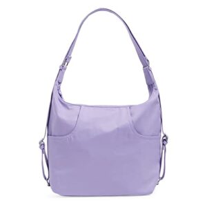 vera bradley womens cotton convertible backpack shoulder handbag, lavender petal – recycled cotton, one size us
