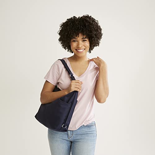 Vera Bradley womens Cotton Convertible Backpack Shoulder Handbag, Lavender Petal - Recycled Cotton, One Size US