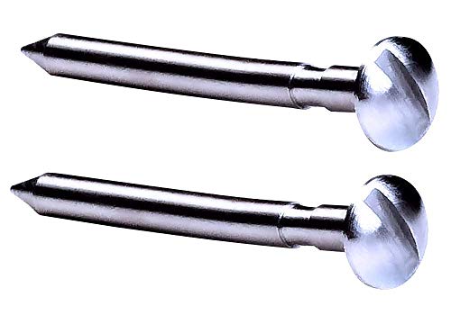 Pinewood Pro Derby Car Machined 2.5 Degree Bent Axles with Easy Turn Screw Driver Slot – Polished Grooved and Nickel Plated Axles for Rail Riding or Canting Rear Axles – (2 axles)