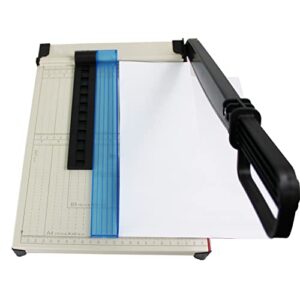 TEXALAN Paper Cutter Letter Size Paper Trimmer 12” Cut Length 12 Sheet Capacity Guillotine Paper Photo Cutter with Magnet Clamp, Paper Guide, Size Guideline