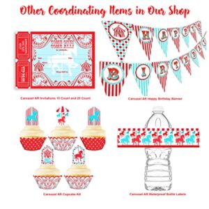 Carousel Carnival Birthday Banner - Multi Color