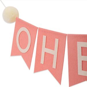 Oh Baby Felt Fabric Banner - Baby Girl Banner, Modern Baby Shower, Pregnancy Banner, Baby Announcement, Gender Reveal Party Supplies, Baby Shower Backdrop, Announcement of Pregnancy Baby Shower Party Decorations.