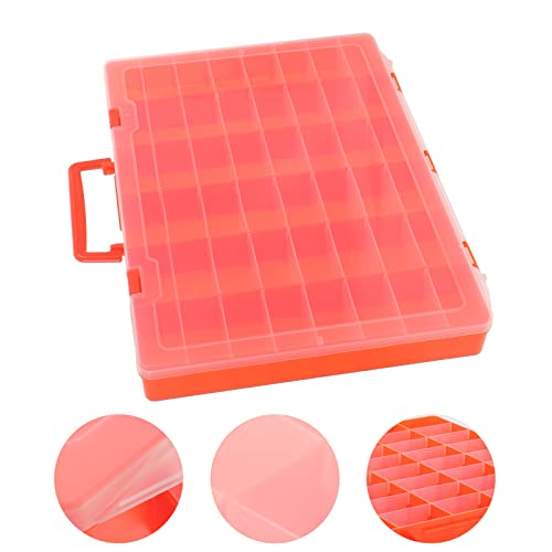 SOLUSTRE 48 Compartments Bead Organizer Box Components Storage Case Clear Plastic Jewelry Storage Container Sundries Case for Electronic Components