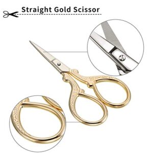 5 Pieces Stainless Steel Tip Classic Stork Scissors Crane Design 3.6 Inch Sewing Dressmaker Scissors for Embroidery, Craft, Needle Work, Art Work or Everyday Use (Style B)