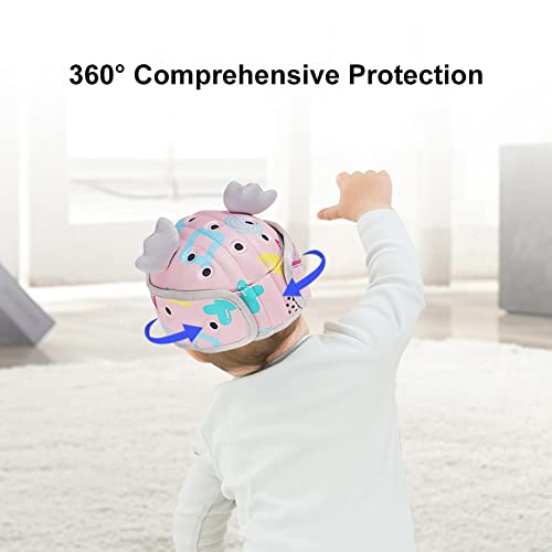 AIKSSOO Baby Safety Helmet Infant Adjustable Head Protector Soft Headguard for Toddler Learning to Walk