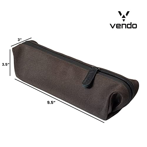 Vendo Pencil Case I Larger Capacity Pencil Pouch I School Supplies For Boys & Girls I Pencil, Pen, Box & Desk Organizer I Holds Pencil, Pen, and Personal Items I School College Must Haves I Black Ash