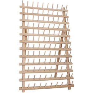 threadart 120 spool wood thread rack | made of hardwood, sturdy, freestanding or wall mount | holds 120 colors